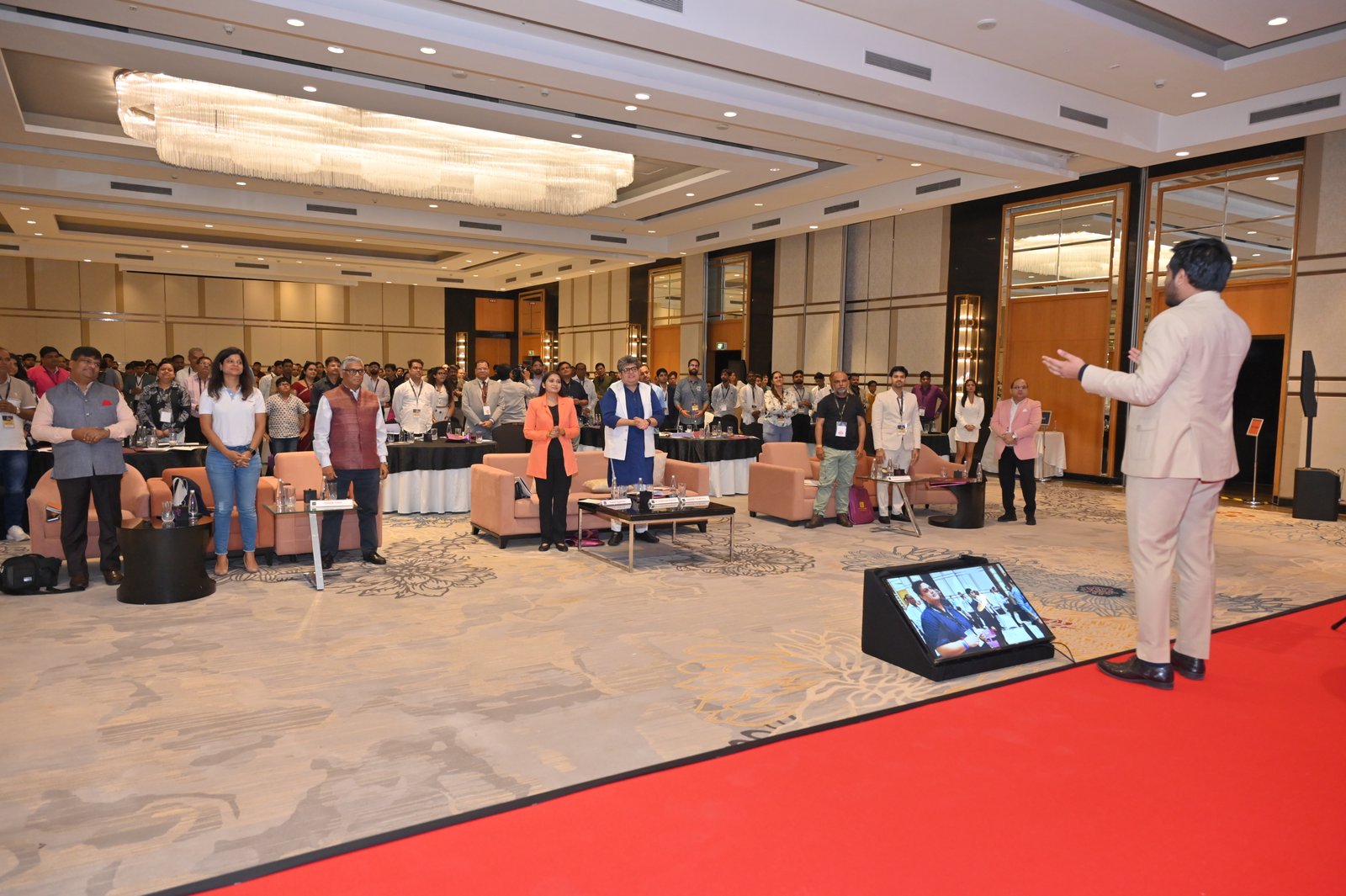 Durvesh Yadav speaking at event